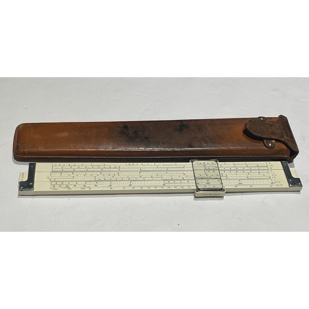 Vintage Keuffel & Esser K&E 4081-3 Log Log Duplex Decitrig Slide Rule w/ Case